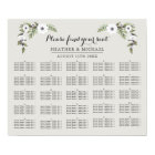 Anémones peintes - Tableau de sièges alphabétiques