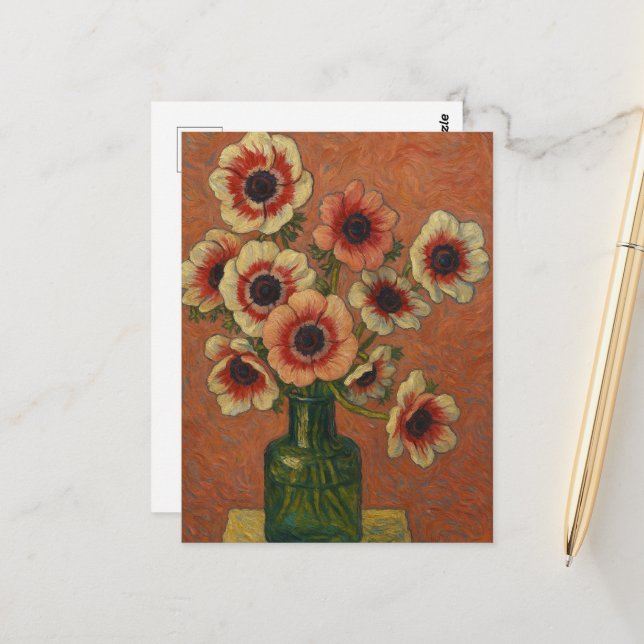 Anemones Postcard (Front/Back In Situ)