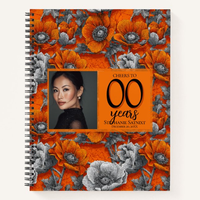 Anemones Theme 21St Birthday Celebration Notebook (Front)