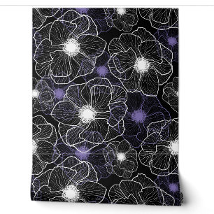 Anemones Wildflower Pattern G601 Wallpaper
