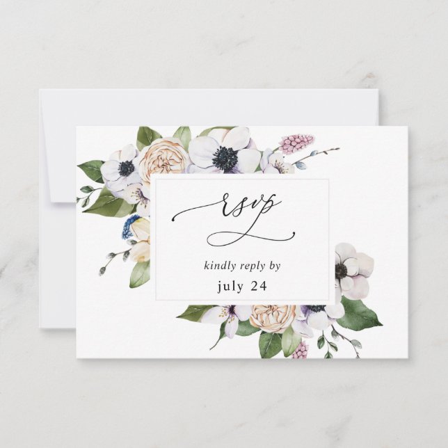 Anéone Floral blanc w Repas RSVP 2 (Devant)