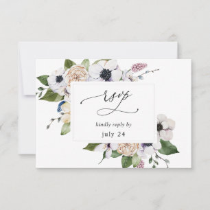 Anéone Floral blanc w Repas RSVP 2