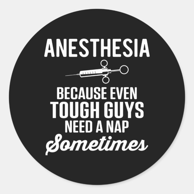 Anesthesia Anesthesiologist Nurse Anesthesiology M Classic Round Sticker (Front)