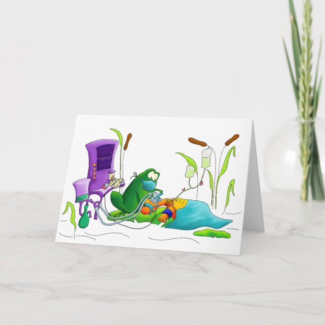 Anesthesia Doctor Frog Card (Front)