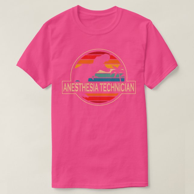 Anesthesia Technician Dinosaur T-Shirt (Design Front)