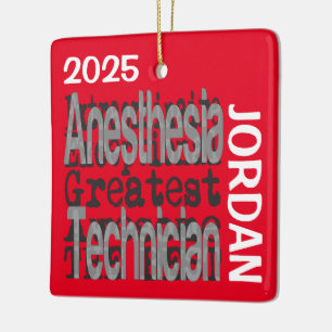 Anesthesia Technician Extraordinaire CUSTOM Ceramic Ornament