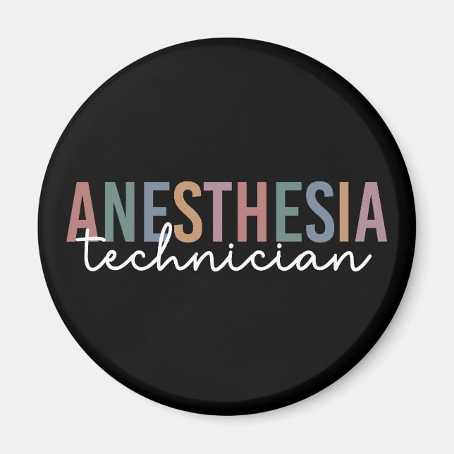 Anesthesia Technician Retro Anesthetic Tech Magnet (Front)
