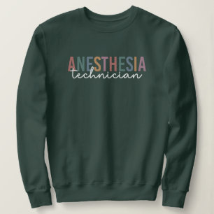 Anesthesia Technician Retro Anesthetic Tech Sweatshirt