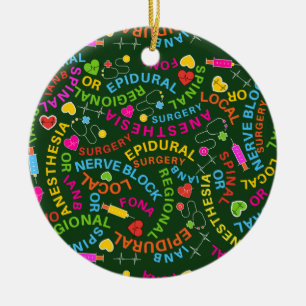 Anesthesia Types  Ceramic Ornament