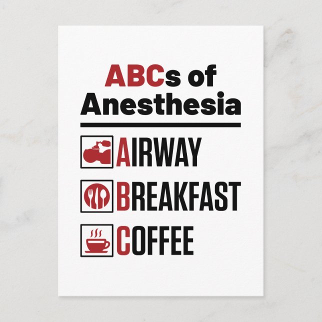 Anesthesiologist Anesthesiology Doctor Nurse Funny Postcard (Front)