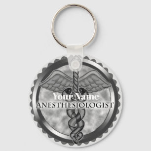 Anesthesiologist Caduceus Keychain