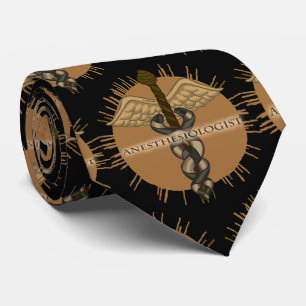 Anesthesiologist Caduceus Tie