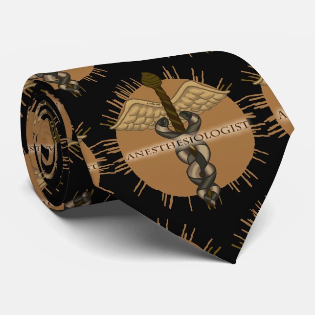Anesthesiologist Caduceus Tie (Rolled)