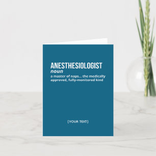Anesthesiologist Definition Card – Medical Student