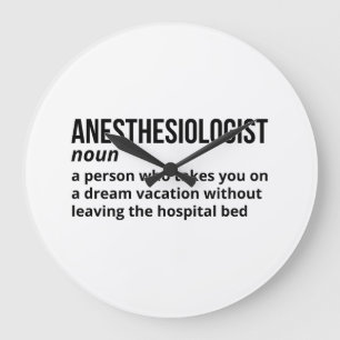 Anesthesiologist Definition - Doctor Gift Large Clock