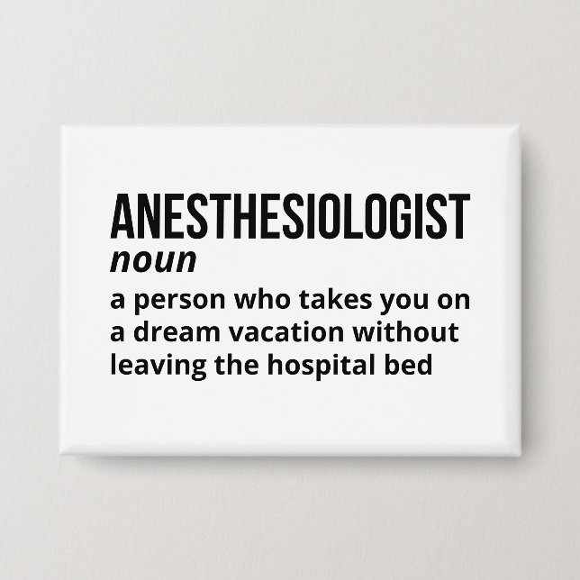 Anesthesiologist Definition – Medical Humour (Front)
