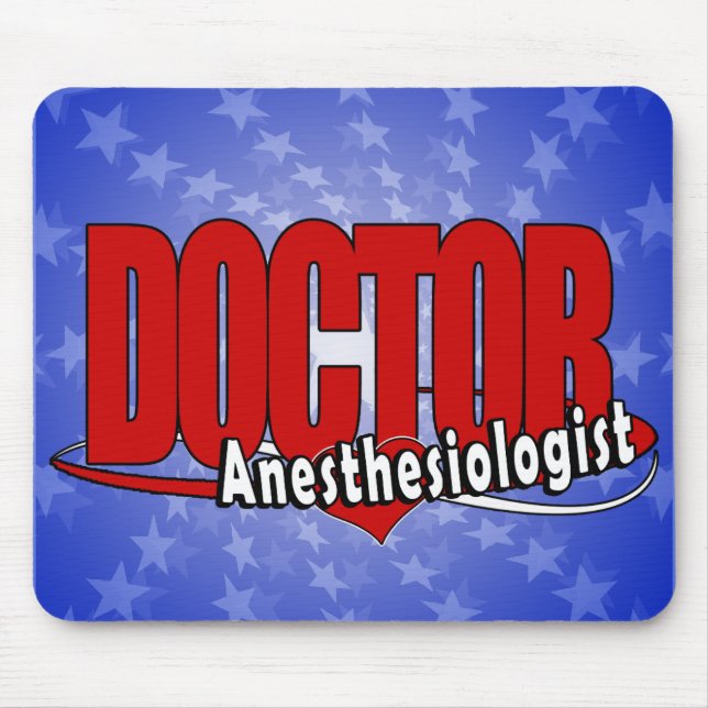 Anesthesiologist DOCTOR BIG RED LOGO Mouse Pad (Front)