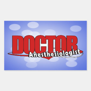 Anesthesiologist DOCTOR BIG RED LOGO Sticker