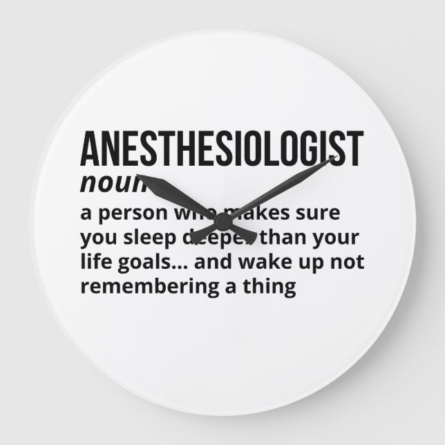 Anesthesiologist - Funny Definition Gift Large Clock (Front)