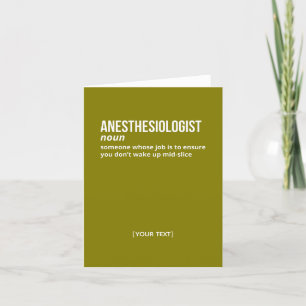 Anesthesiologist – Humourous Definition Card