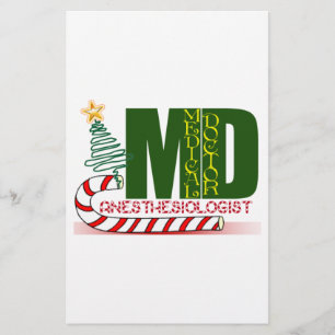 Anesthesiologist MERRY CHRISTMAS Stationery