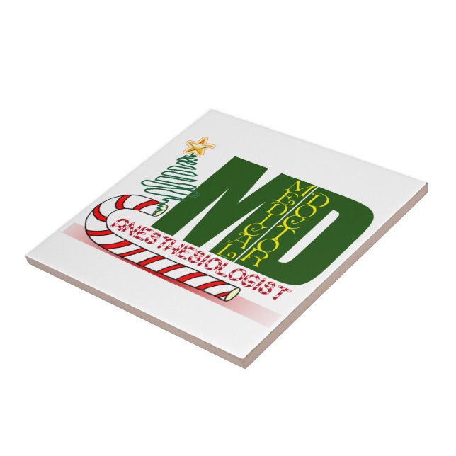 Anesthesiologist MERRY CHRISTMAS Tile (Side)