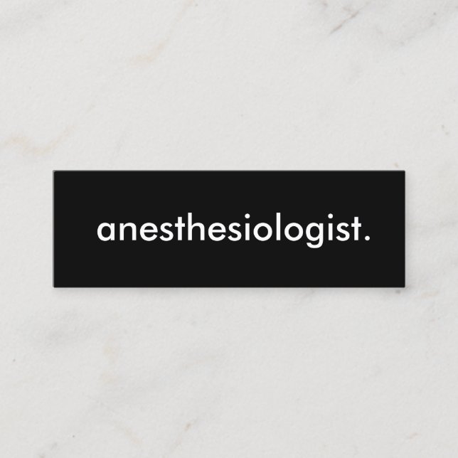 anesthesiologist. mini business card (Front)