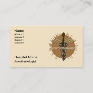 Anesthesiologist Nurse business card