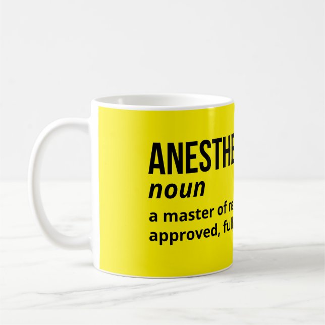 Anesthésiologiste Définition Mug cadeau (Gauche)