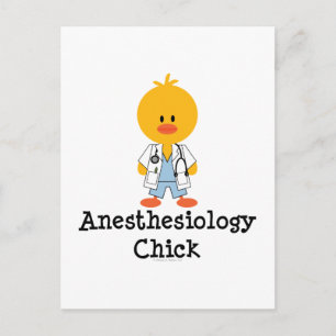 Anesthesiology Chick Postcard