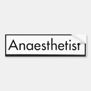 Anesthetist Bumper Sticker