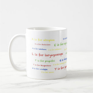 Anesthetist's A to Z Mug - white