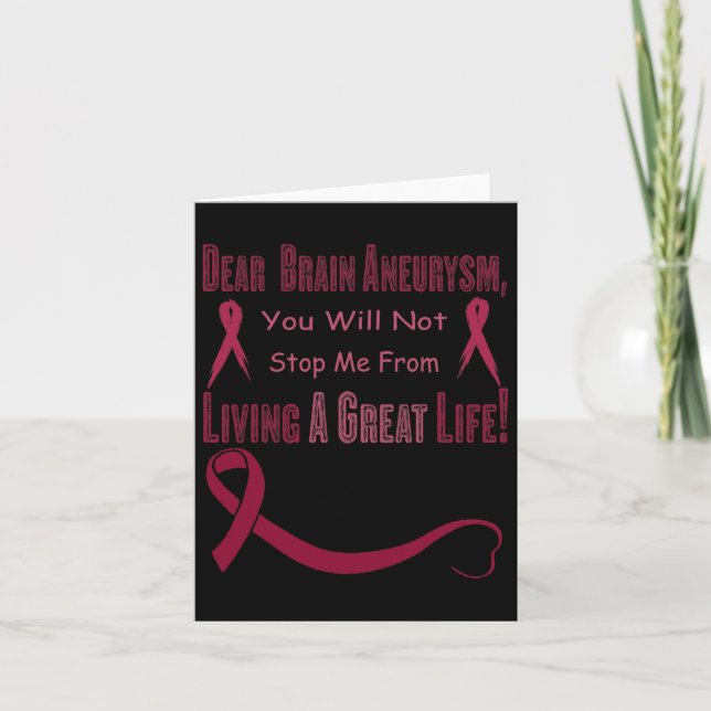 Aneurysm Awareness 7  Card (Front)