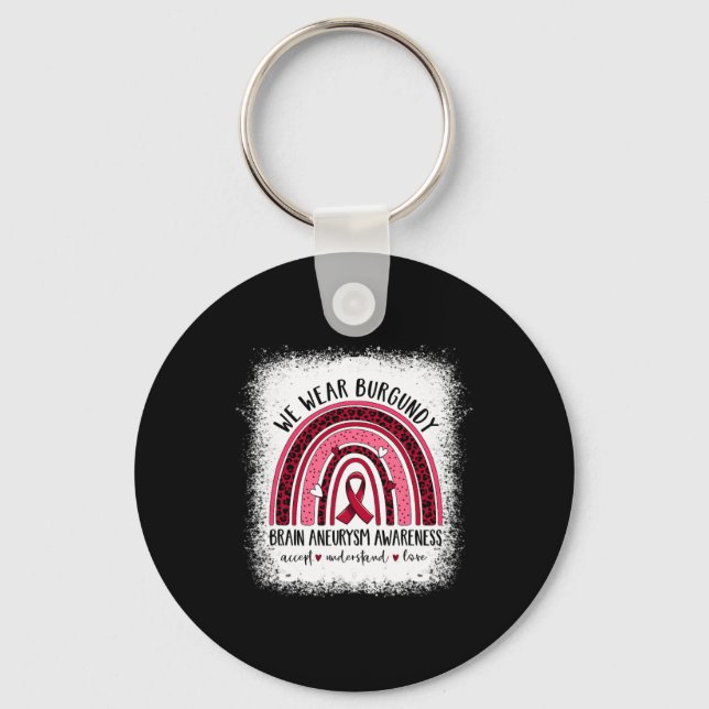 Aneurysm Awareness Apparel Awesome Tee  Keychain (Front)
