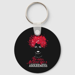 Aneurysm Awareness Brain Surgery Supporter Graphic Keychain