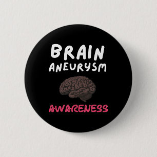 Aneurysm Awareness Burgundy Ribbon Aneurysm Surviv 2 Inch Round Button
