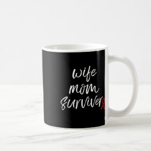 Aneurysm Awareness Burgundy Ribbon Wife Mom Surviv Coffee Mug