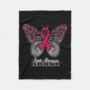 Aneurysm Awareness Butterfly Lovers Gifts  Fleece Blanket