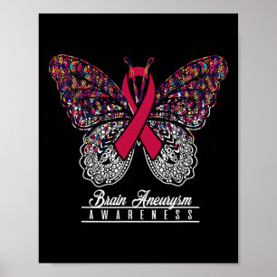 Aneurysm Awareness Butterfly Lovers Gifts  Poster