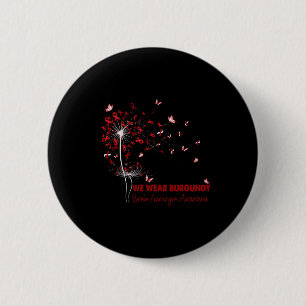 Aneurysm Awareness Faith Hope Love Dandelion 2 Inch Round Button