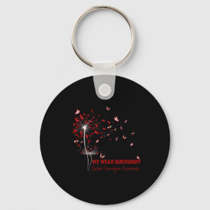 Aneurysm Awareness Faith Hope Love Dandelion Keychain