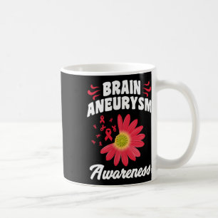Aneurysm Awareness Flower Ribbon Support Graphic  Coffee Mug
