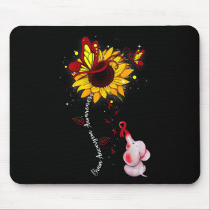 Aneurysm Awareness Sunflower Elephant Men  Mouse Pad