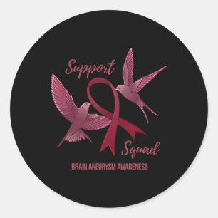 Aneurysm Awareness Support Squad Classic Round Sticker