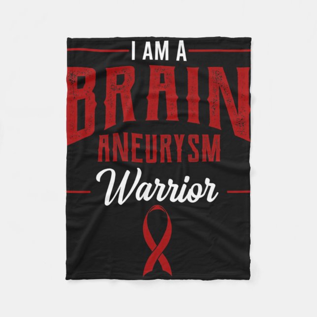 Aneurysm Awareness Supporter Intracranial Warrior  Fleece Blanket (Front)