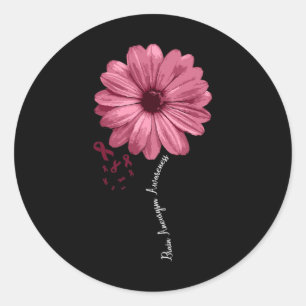 Aneurysm Awareness Warrior Support Unique Pretty Classic Round Sticker
