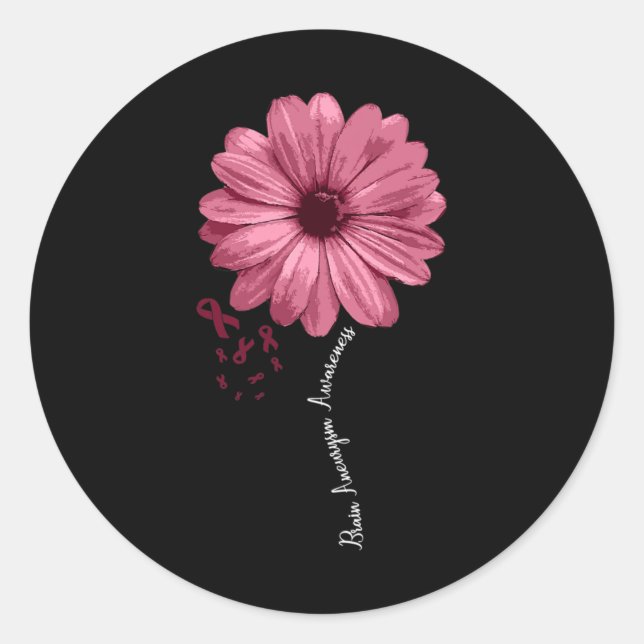 Aneurysm Awareness Warrior Support Unique Pretty  Classic Round Sticker (Front)