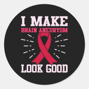 Aneurysm Look Good Awareness Month Support Graphic Classic Round Sticker