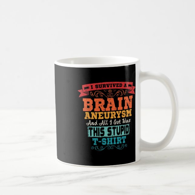 Aneurysm Surgery Survivor Awareness Gift  Coffee Mug (Right)