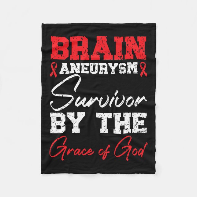 Aneurysm Survivor Medical Condition Aneurysm Aware Fleece Blanket (Front)